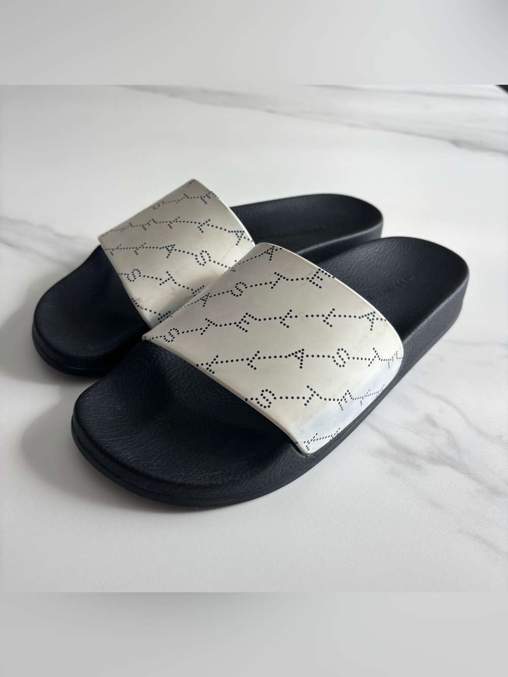 Stella McCartney Vegetarian Leather Printed Slides size 38